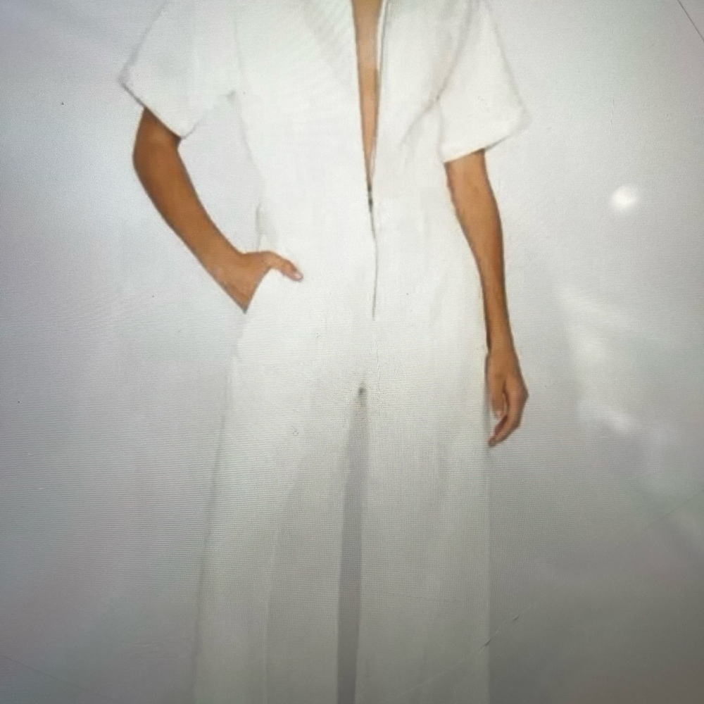 Frame Denim Classic White Jumpsuit